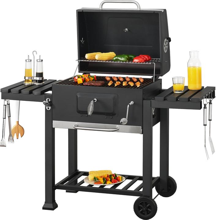 Actual product image Casa.Pro Grillwagen Arnad 105x135x47,5cm Schwarz (61.50 cm)