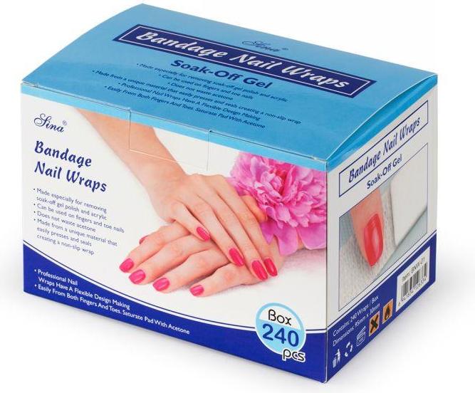 Immagine prodotto You Nails Benda per unghie 95 mm x 30 mm (Unghie artificiali, Bianco, Argento)