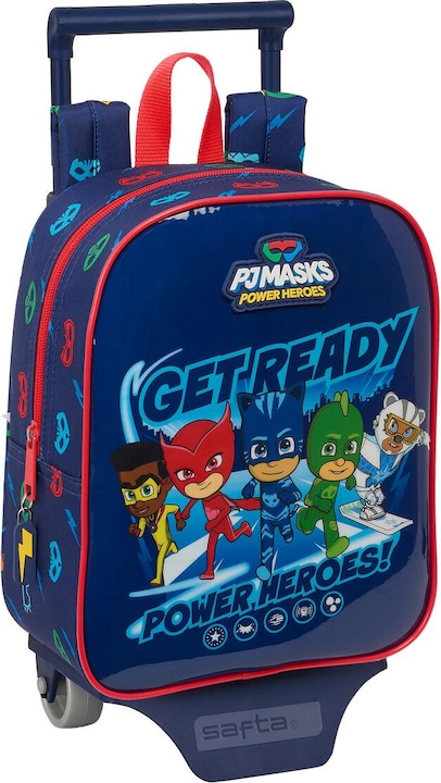 Produktbild PJ Masks Schulrucksack mit Rädern Ready Marineblau 22 x 27 x 10 cm