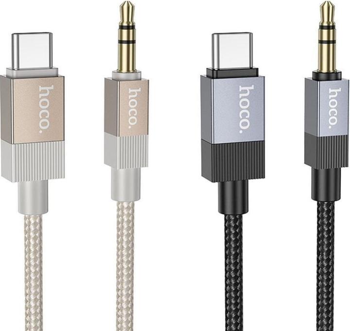 Actual product image Hoco Cable Cable AUX Jack 3,5 mm (male) to USB C (male) 1 m UPA32B gold (1 m)