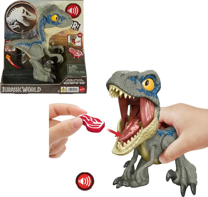 Produktbild Jurassic World Mega Roar Velociraptor