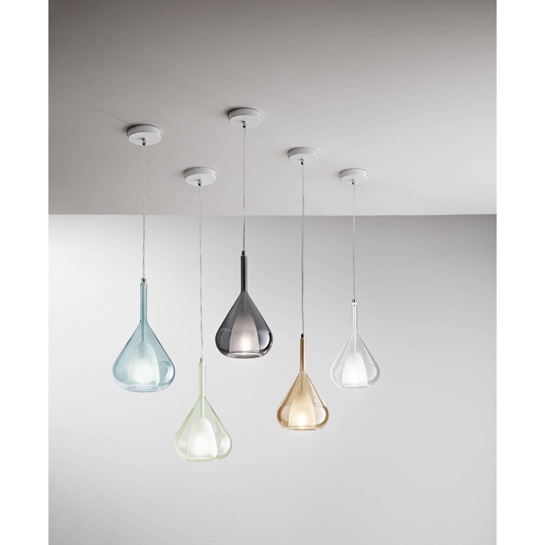Thumbnail - Fabas Luce, Pendelleuchte, Pendelleuchte Lila E27 Ø500mm Bernstein 5x40W (E27)