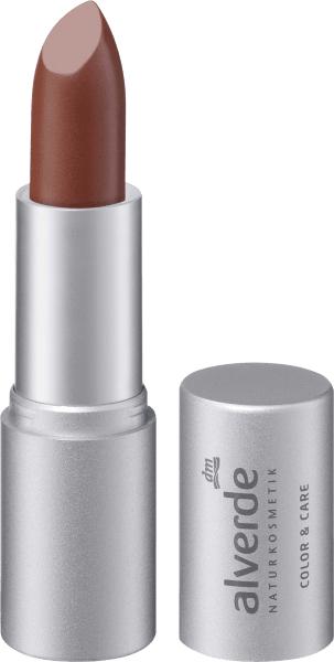 Actual product image dm alverde Lipstick Color & Care Simply Brown 27