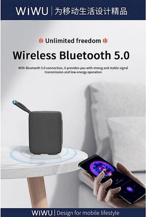 Image du produit Wiwu Bluetooth speakers - Wireless Bluetooth Speaker Thunder P26 - gray