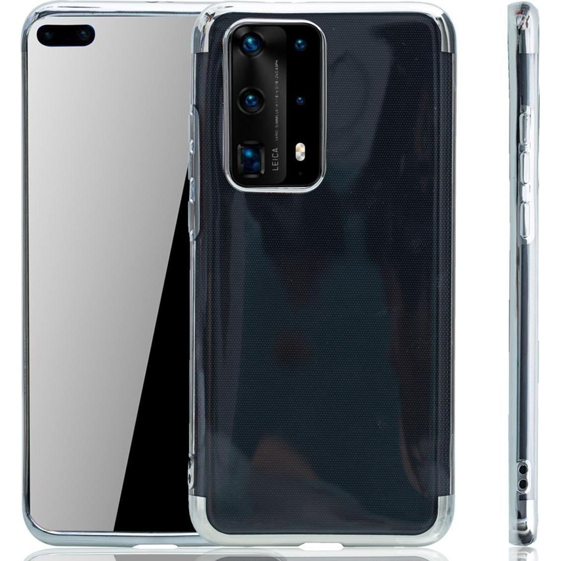 König Design Huawei P40 Pro Hülle Case Handy Cover Schutz Tasche Schutzhülle Etui Silber (Huawei P40 Pro+), Smartphone H...