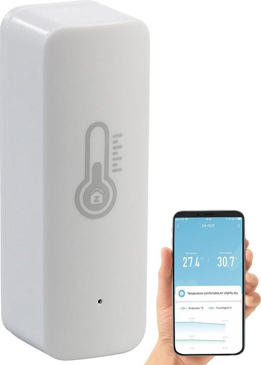 Actual product image Luminea Set of 4 ZigBee Temperature & Humidity Sensor