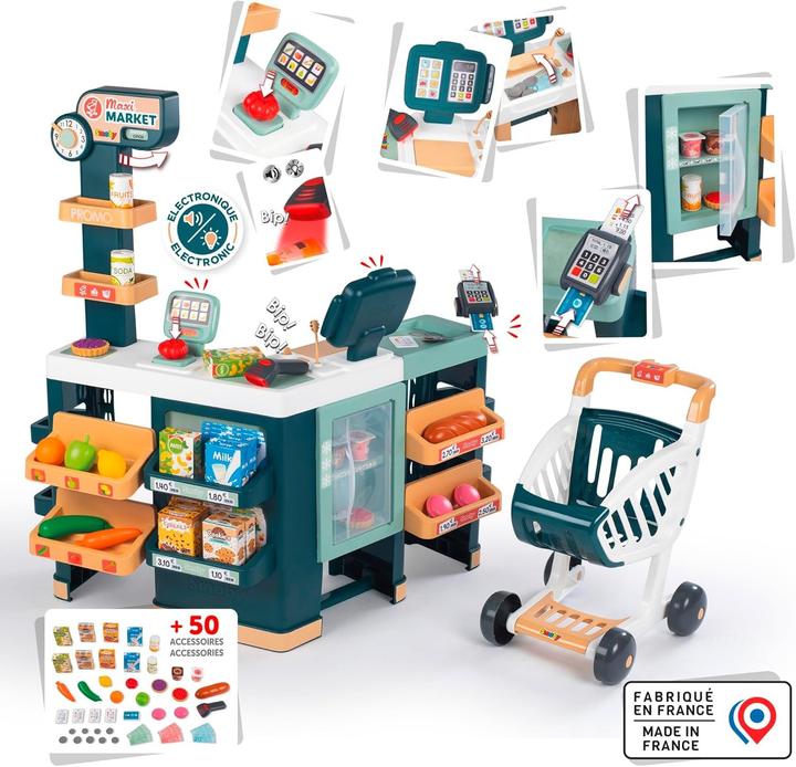 Actual product image Smoby Maxi supermarket with shopping trolley 350242