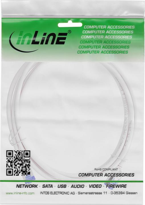 Image du produit InLine Câble de raccordement Slim (S/FTP, CAT6a, 1 m)