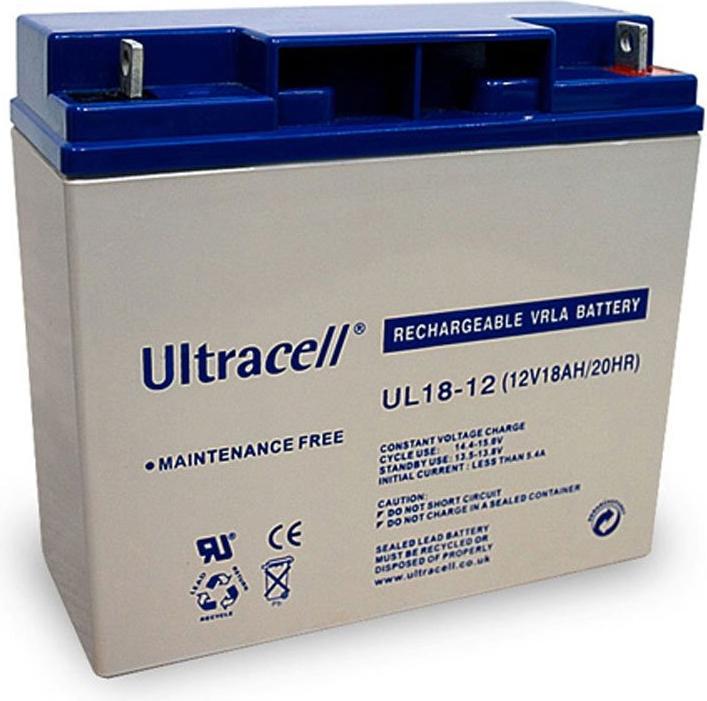 Image du produit Ultracell UL18-12 Blei-Akku 12 Volt, 18Ah mit M5 Gewinde (12 V, 18 Ah)