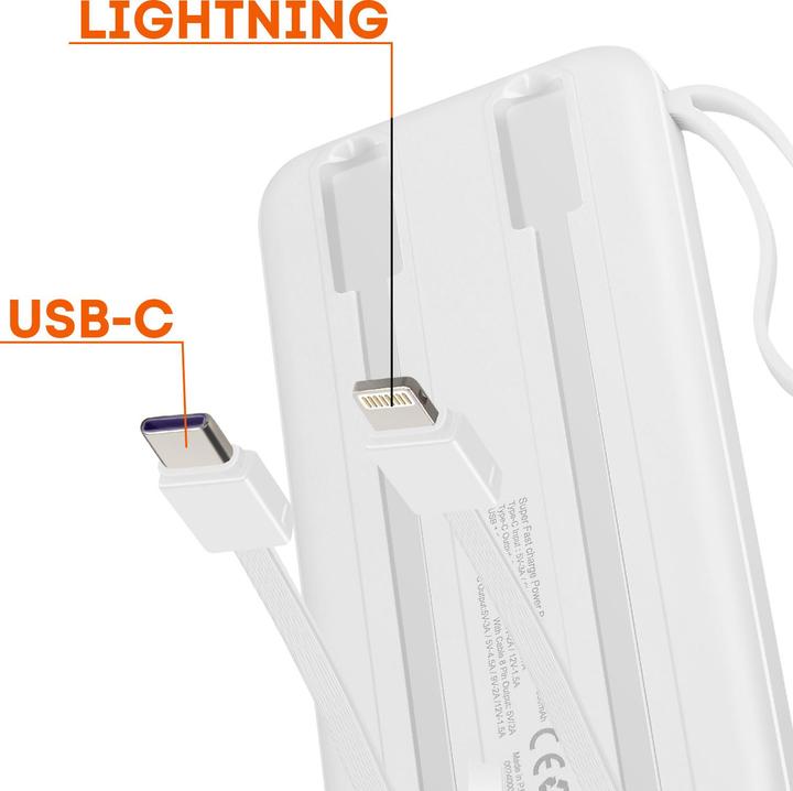 Image du produit LinQ Banque de puissance 10 000mAh + câble Lightning / USB-C (10000 mAh)