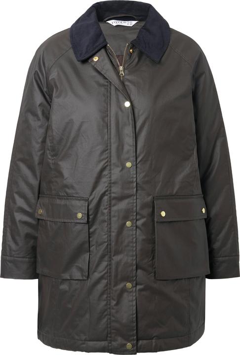 Actual product image Studio Untold Coated-Jacke, A-Line, "Wachs"-Optik, Cordkragen, British Look (54)