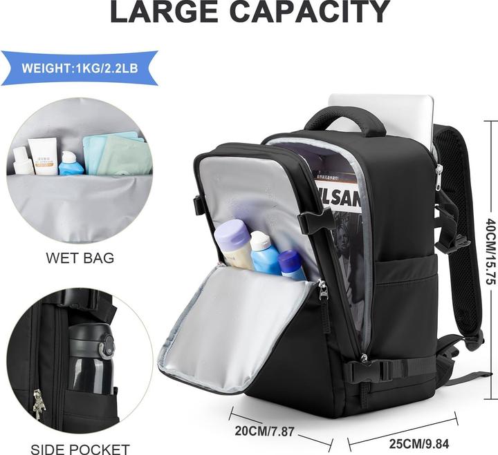 Produktbild Only-Bags.Store Rucksack für Flugzeug Handgepäck Kabinentasche Rucksack Wasserdicht Laptop Reiserucksack