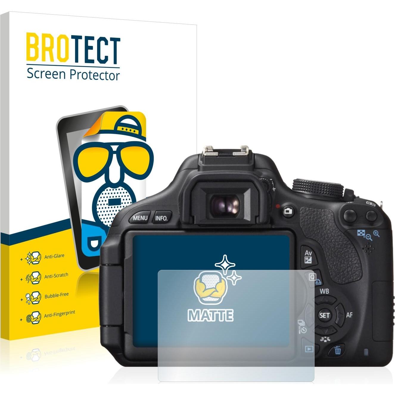 BROTECT Entspiegelungs-Schutzfolie Displayschutz Matt (Displayschutz, EOS 600D), Kameraschutz