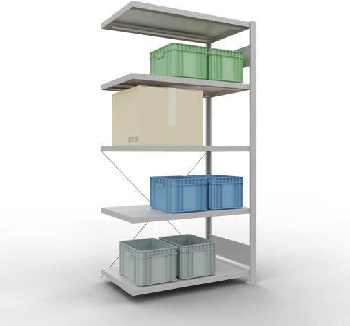 Actual product image Schulte Lagertechnik MULTIplus330 boltless bay system with cross brace
