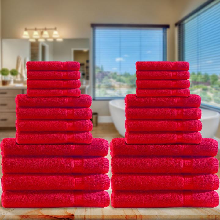 Produktbild Casativo Handtuchset 24-teilig, je 8 Gäste-, Hand- und Badetücher (100 x 50 cm, 150 x 100 cm, 50 x 30 cm)