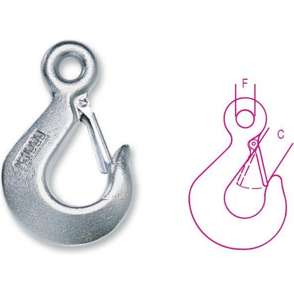 BETA, Nastro trasportatore, 080510202 8051S Lasthaken aus Kohlenstoffstahl mit Sicherheitsventil 250 WLL kg