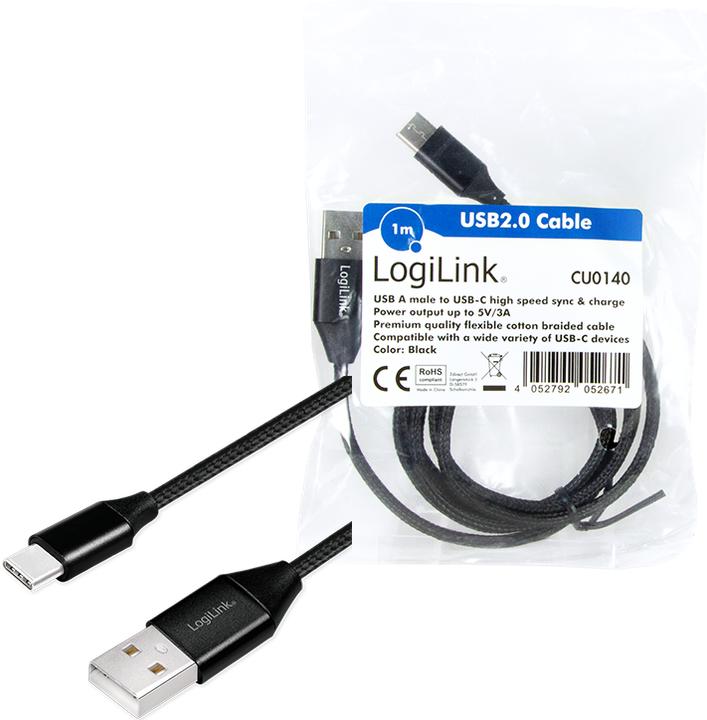 Produktbild LogiLink CU0140 (1 m, USB 2.0, 5 W)