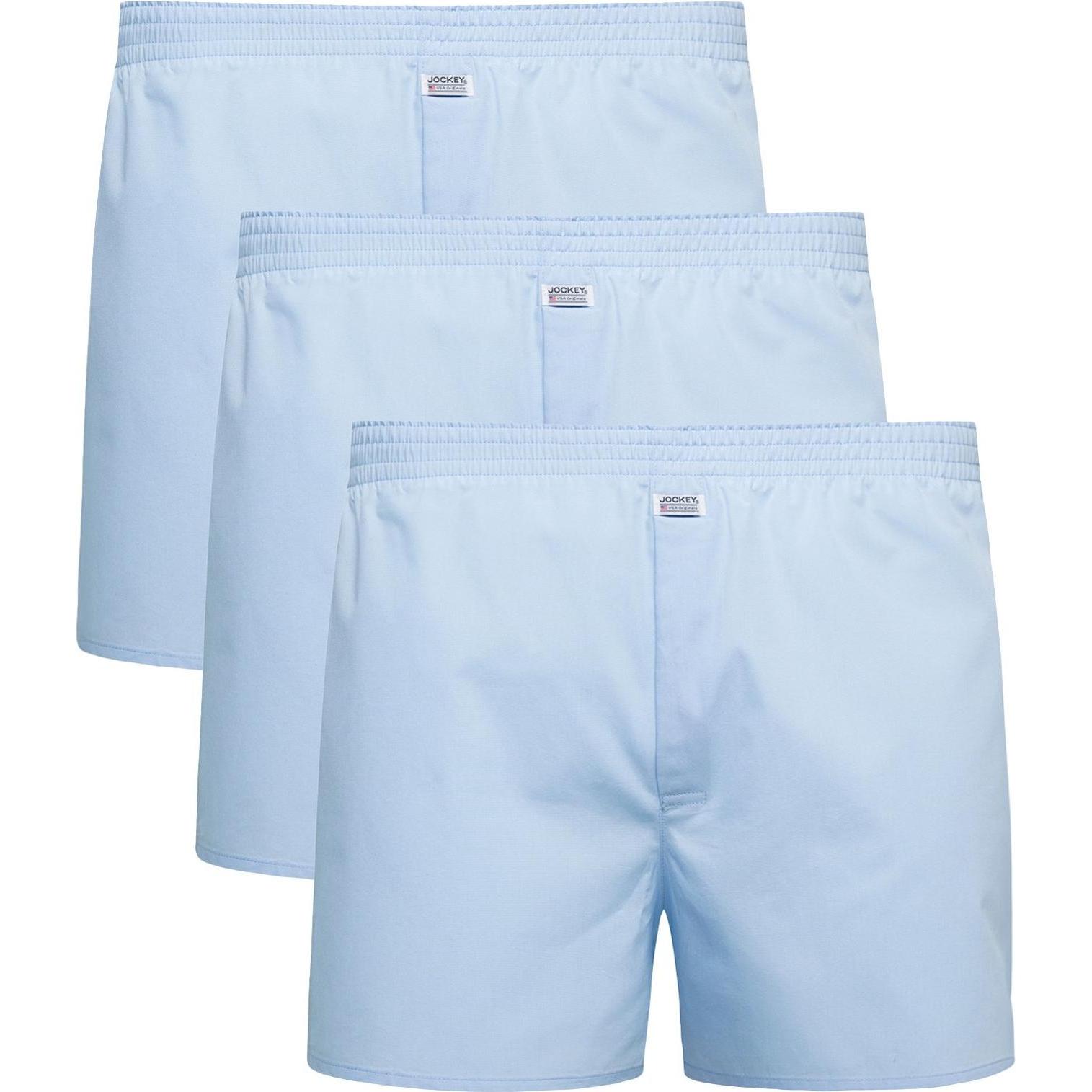 Jockey Dagelijkse geweven boxershorts voor heren - 2 stuks, Wit, S