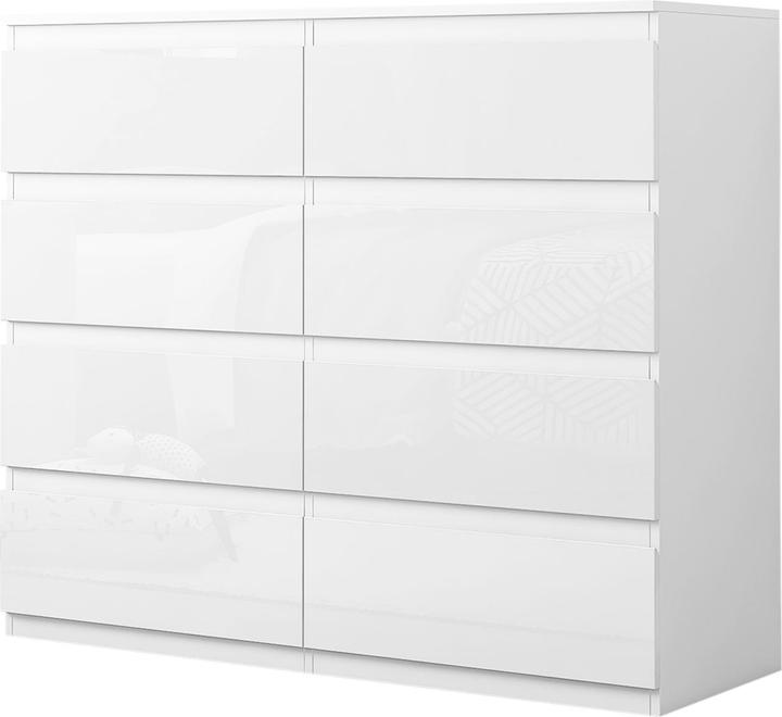 Produktbild HTI-Living Sideboard Kenji 8 Schubladen Hochglanz Weiss