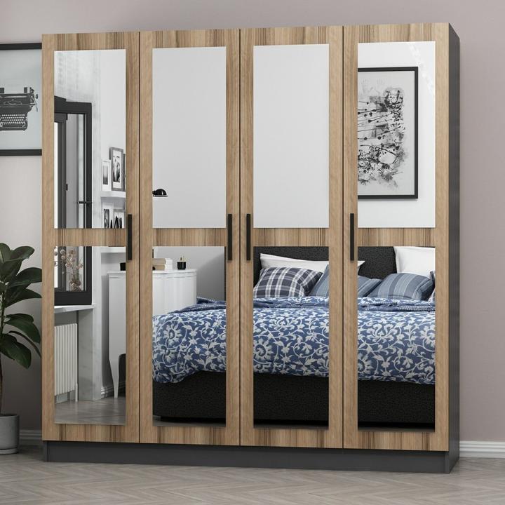 Produktbild Skye Decor Kale Mirror Four Door Wardrobe