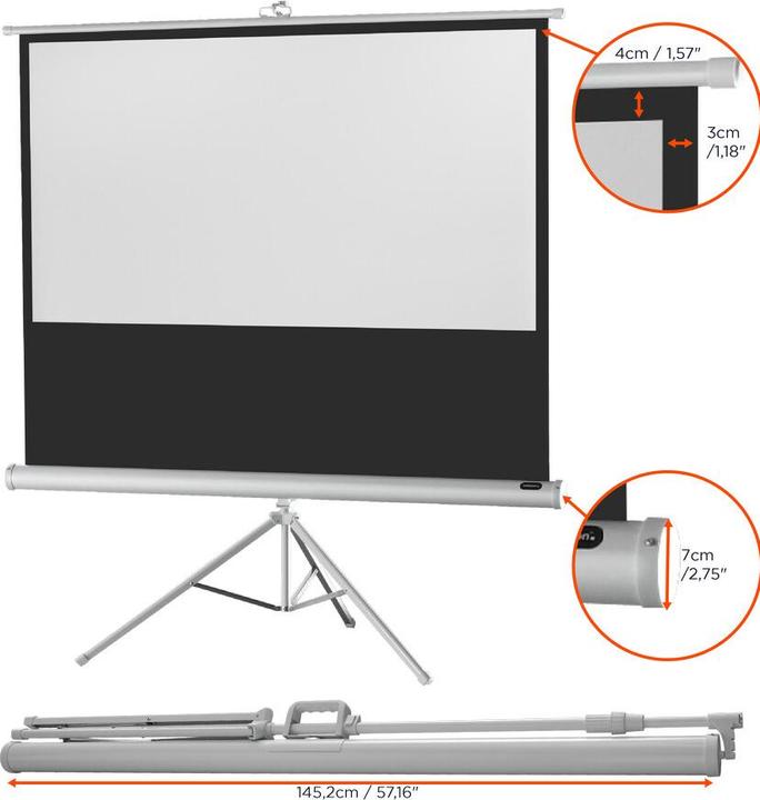 Productafbeelding Celexon Economy statiefscherm - Projectiescherm met statief - 153 cm (60") (60", 16:9)