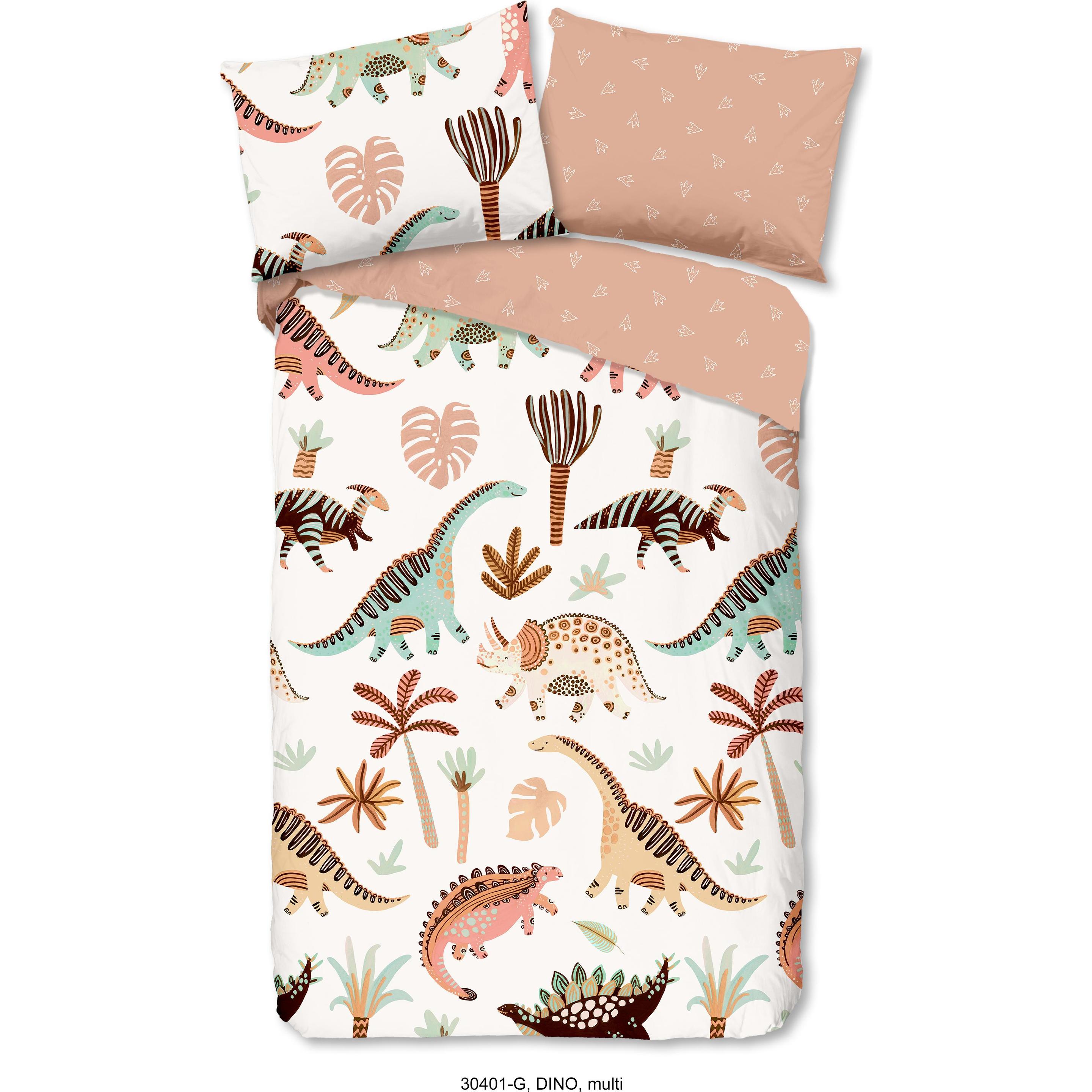Good Morning, Bettwäsche, Dino (Bettwäsche Set, 140 x 200 cm, 70 x 90 cm)