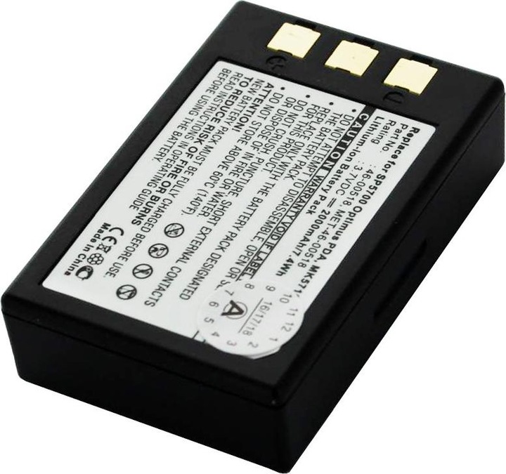 Actual product image AccuCell Battery for Metrologic SP5700 Scanner, Optimus PDA, MK5710 Battery 46-00518, MET-46-00518