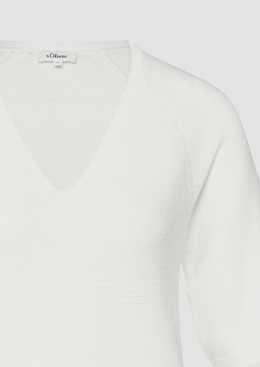 Produktbild s.Oliver Strickpullover aus Baumwollmix mit V-Ausschnitt (36)