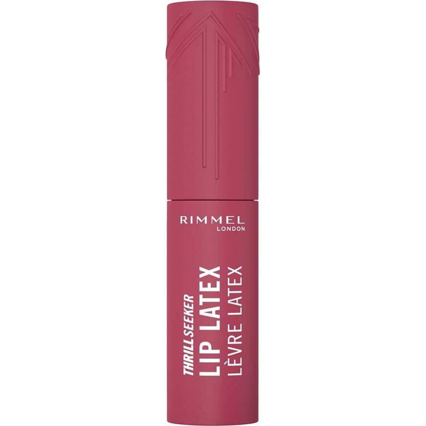 Rimmel London Rosa Rossetto + Lucidalabbra, Thrill Seeker Lip Latex (300 Personaggio Principale)
