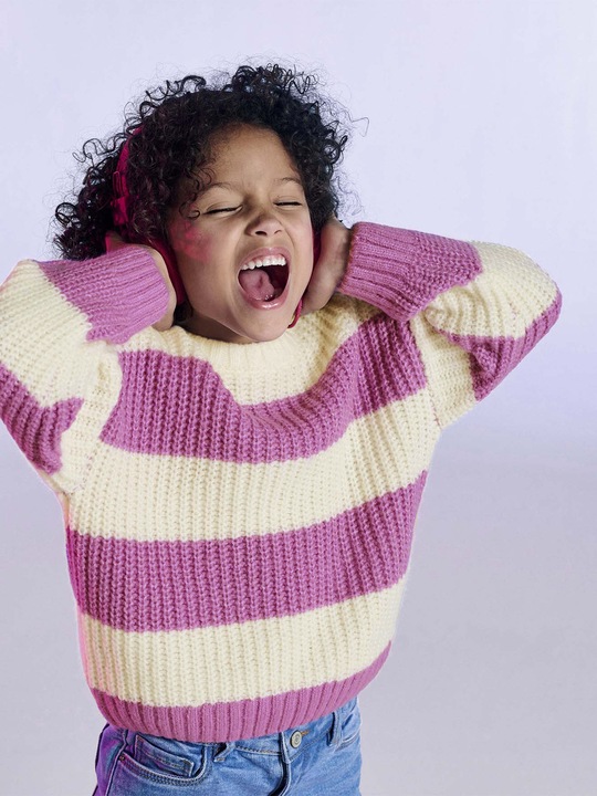 Immagine prodotto Vertbaudet Mädchen Pullover mit breiten Streifen (86)