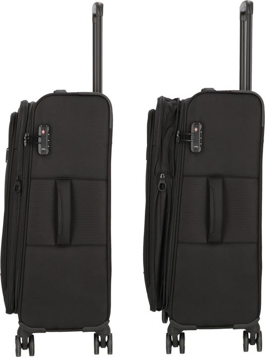 Actual product image D&N Travel Line 9704 4-wheel trolley M 68 cm with expansion fold (75 l, M (50 - 90l))