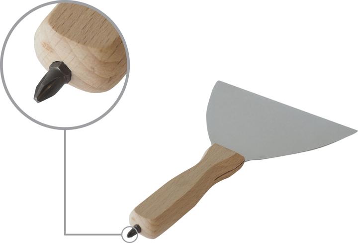 Actual product image Tectool DRYWALL SPATULA STAINLESS, BIT PH 2, 120MM