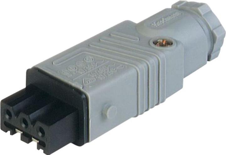 Hirschmann STseries 3way socket w/strain relief,16A