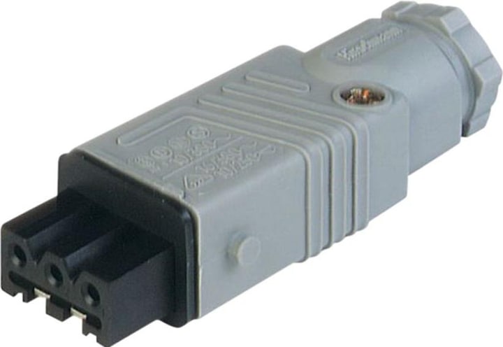 Actual product image Hirschmann STseries 3way socket w/strain relief,16A