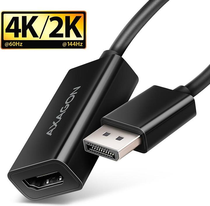 Actual product image Axagon RVD-HI20N DP > HDMI adapter, 4K/60Hz (HDMI, 15 cm)