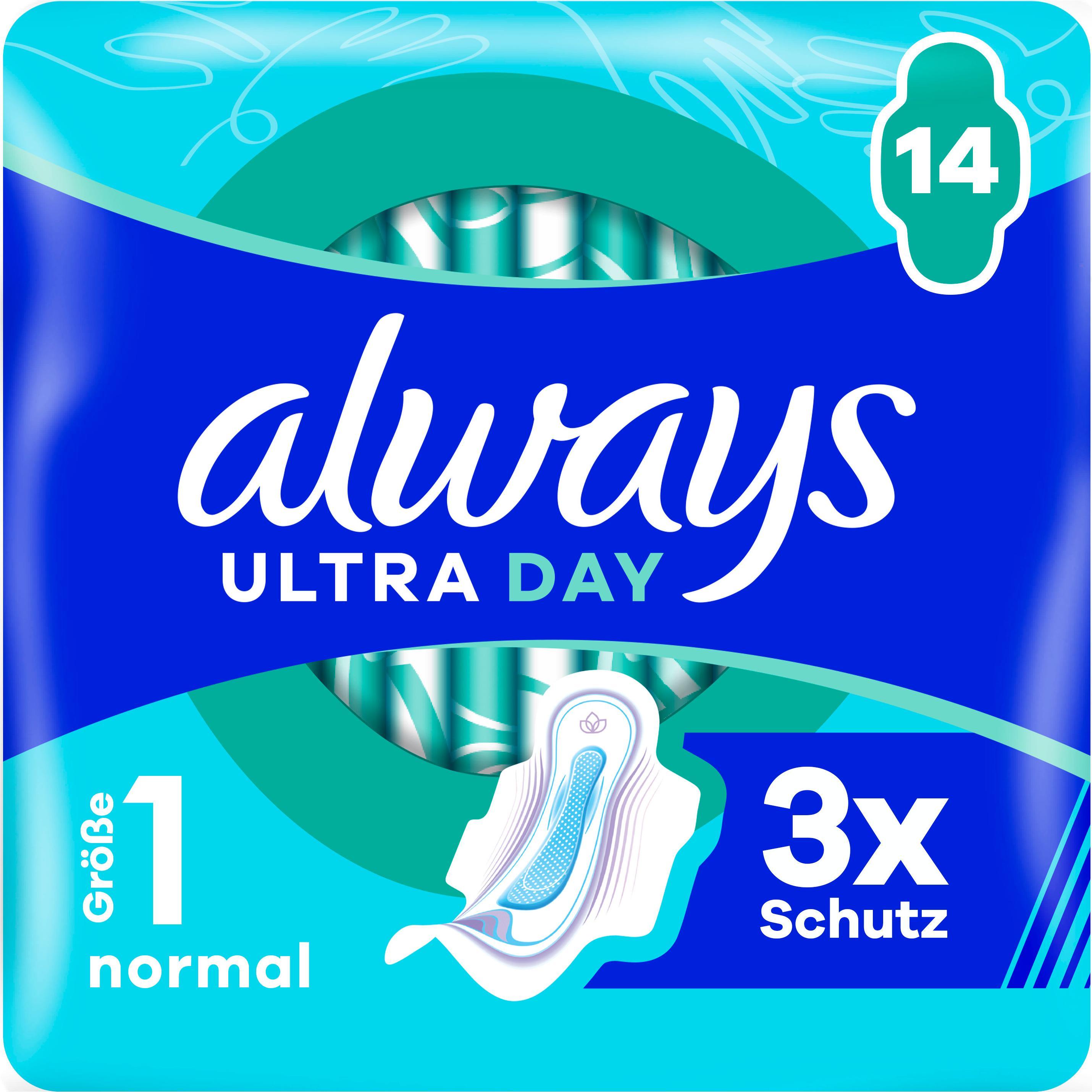 Always, Binden, Ultra Binde Normal mit Flügeln (14 x, Damenbinden)