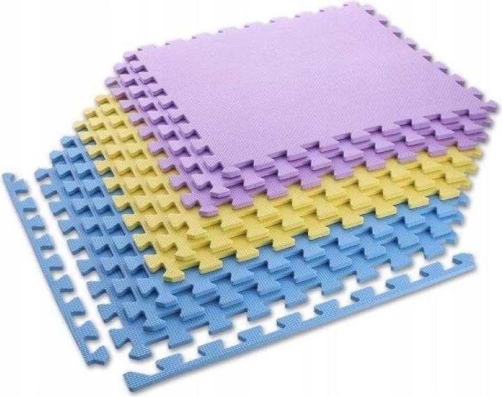 Actual product image One Fitness Mata ochronna MP10 180 cm x 180 cm x 1 cm wielokolorowa (10 mm)