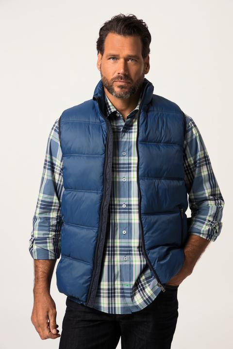 Actual product image JP1880 Quilted gilet, outdoor, stand-up collar, stomach fit, up to 8 XL (6XL)