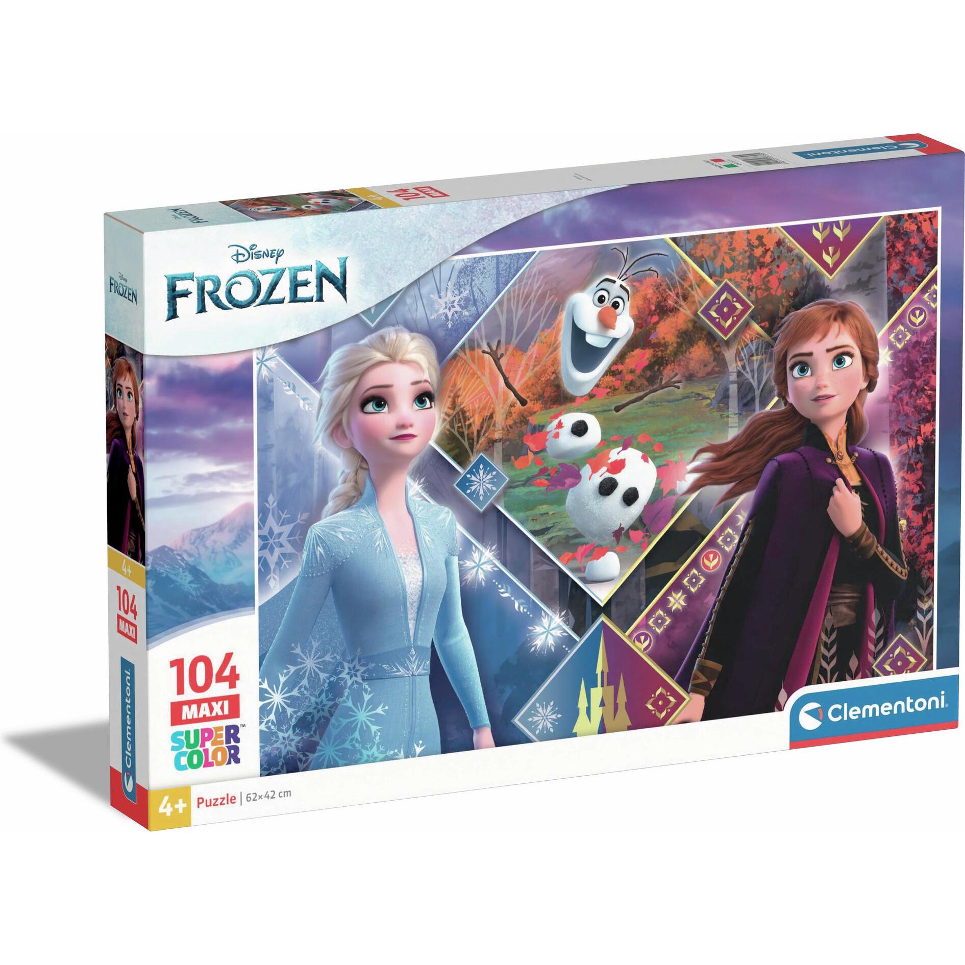 Clementoni Mehrfarbig Puzzle Maxi Frozen 2, 104 Tlg. (104 Teile)