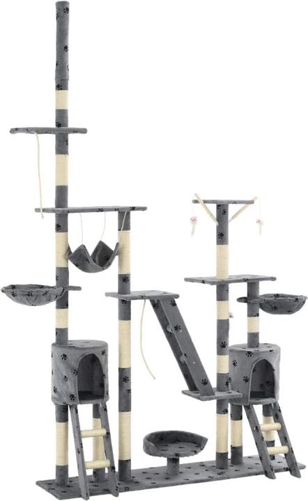 Grau mit Pfoten-Muster