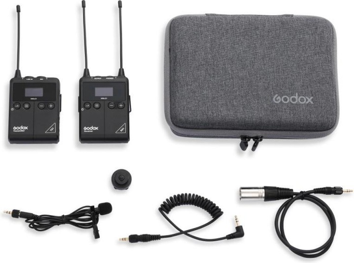 Actual product image Godox UHF Wireless & Lavalier Microphone TYPE-C Port(5V)