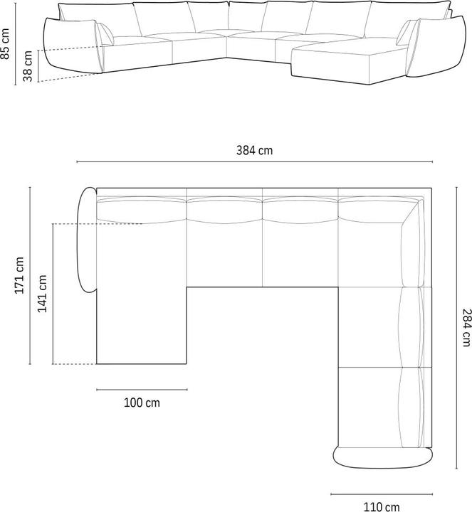 Actual product image Micadoni Kaelle (Sofa landscape)