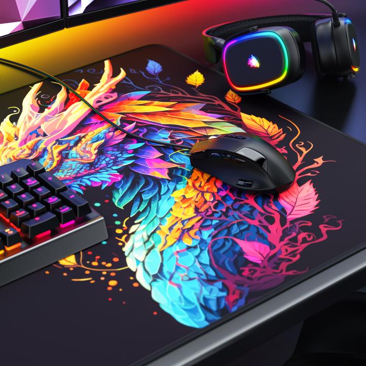Produktbild Titanwolf Gaming Mauspad, XXXL Speed Mausmatte 1200 x 600 mm, Geschwindigkeit & Präzision, Color Dragon (XXL)