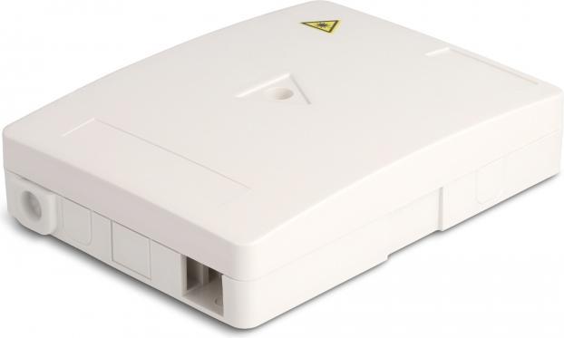 Actual product image Delock FO wall mount junction box for 2 x SC Simplex or LC Duplex white (Splice box)