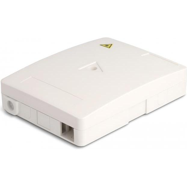 Delock LWL Anschlussdose zur Wandmontage für 2 x SC Simplex oder LC Duplex weiss (Spleissbox), Netzwerk Zubehör
