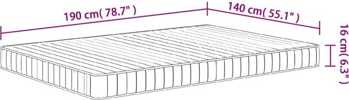 Actual product image vidaXL Schaumstoffmatratze (Foam core, 140 x 190 cm)