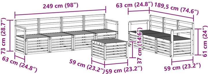 Produktbild vidaXL Outdoor-Sofa
