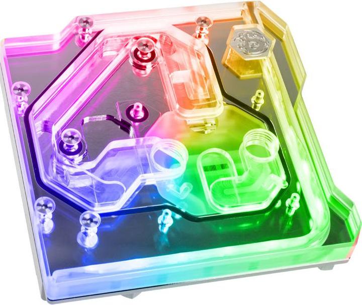 Actual product image Bitspower Monoblock for ASUS ROG Maximus XI Gene DRGB Nickel - Acrylic