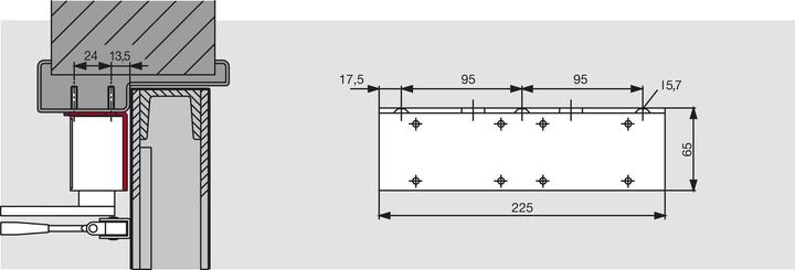 Produktbild Dormakaba Sturzfutterwinkel zu TS 73 V / 83 (Balkontür, Eingangstür, Holztür, Zimmertür, Indoor)