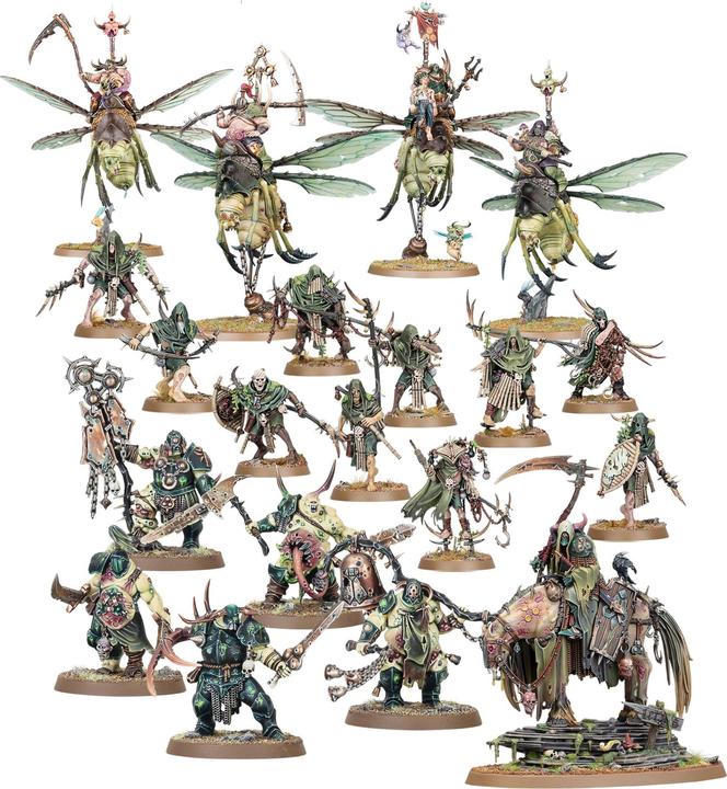 Immagine prodotto Games Workshop Warhammer AoS - Battleforce Noel 2024 Maggotkin di Nurgle : Kyste de la Tremblose (Materiale sintetico)